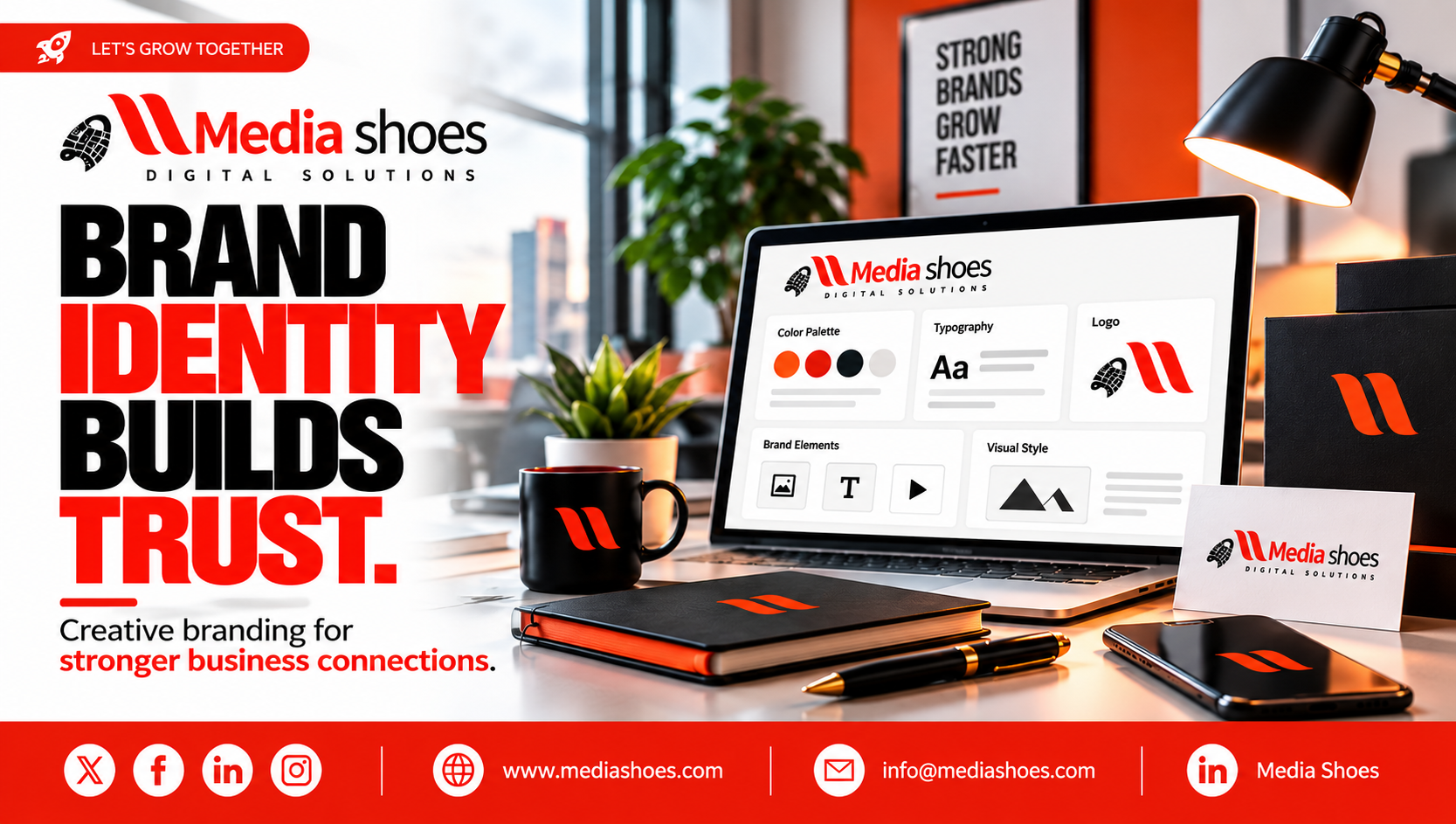 Brand identity and strategic business branding workspace