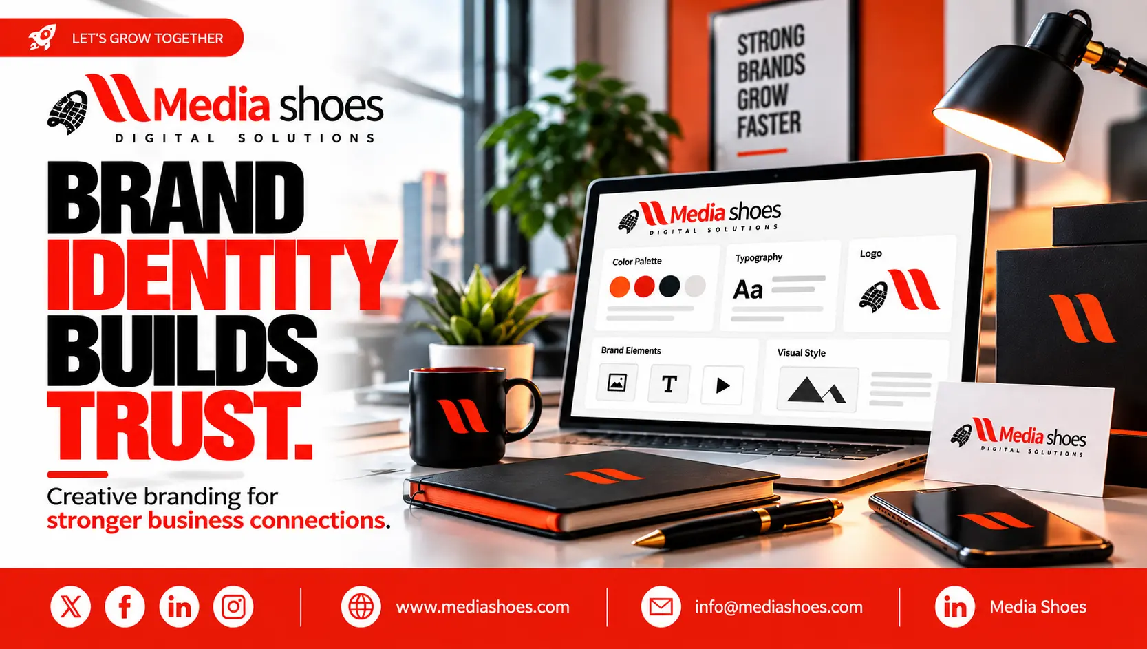 Brand identity and strategic business branding workspace