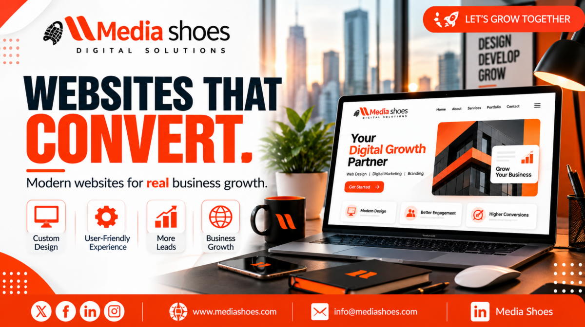 Conversion-focused website design and digital marketing workspace