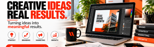 Creative digital strategy and marketing planning workspace